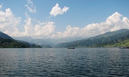 beautiful fewa lake in pokhara but in crisis