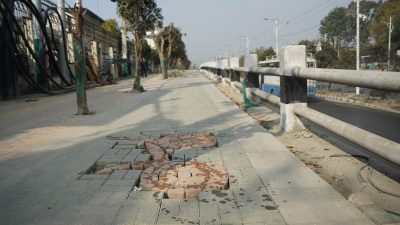 माइतीघर–तीनकुने सडकखण्डमा व्यवस्थित साइकल लेन बनाउदै काठमाडौं महानगर