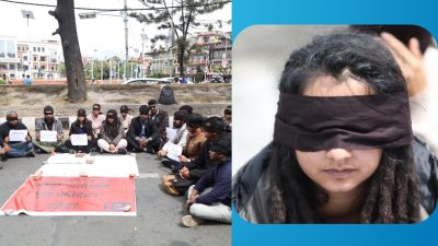 कार्की आयोगको प्रतिवेदन सार्वजनिक गर्न माग गर्दै युवाहरू धर्नामा