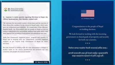 अमेरिका र भारतले नेपालमा बन्ने नयाँ सरकारसँग सहकार्य गर्ने