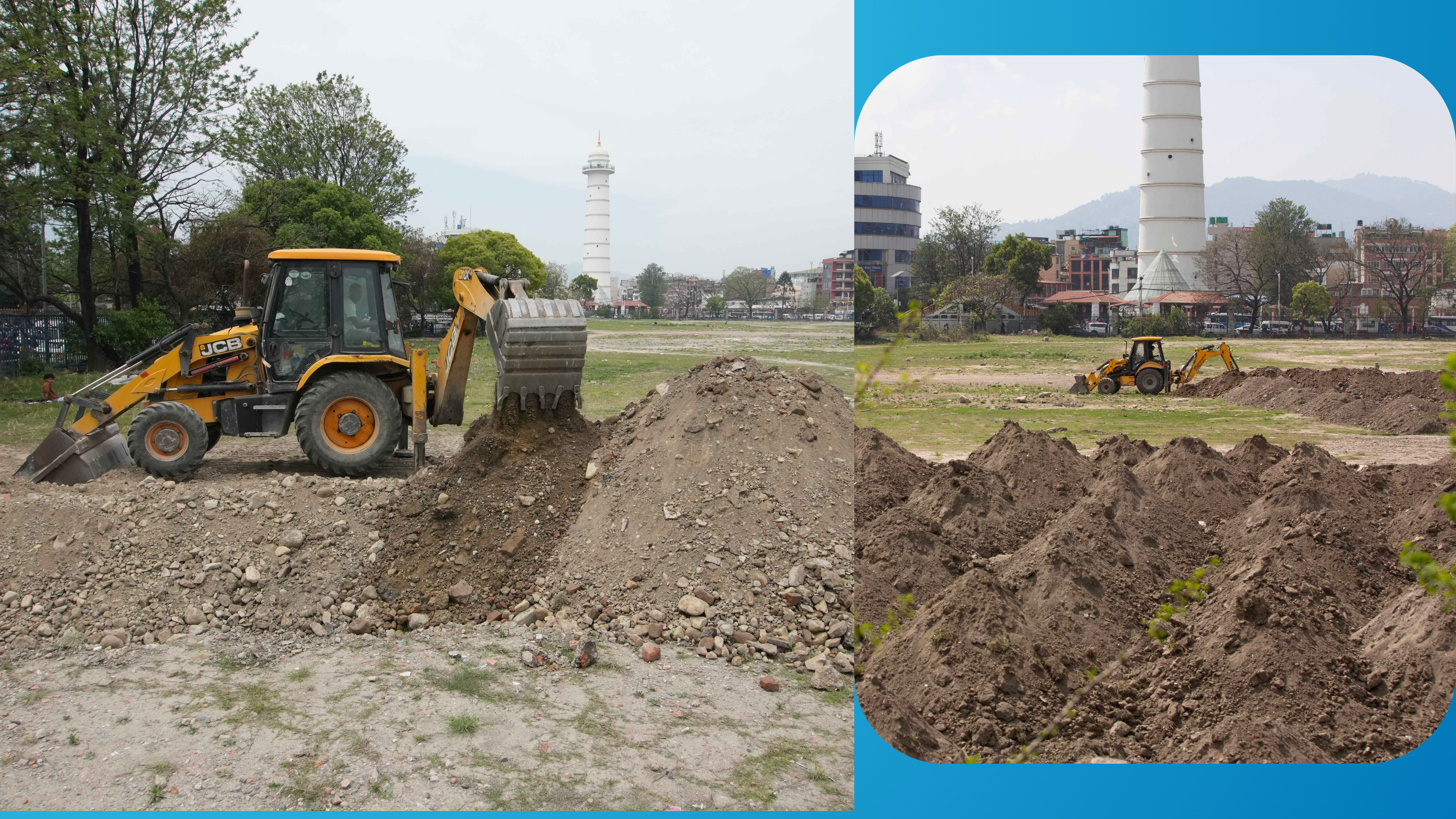 टुँडिखेलको दक्षिण भागमा घाँसे मैदान बनाइदै, एक वर्षभित्र काम सक्नेगरी ठेक्का